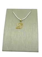  10K Yellow Gold "D" Pendant Initial Charm