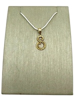  10K Yellow Gold "S" Pendant Initial Charm