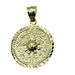  14K Yellow Gold Round Aztec Calendar Pendant