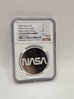 NGC 2022 NASA Retro Logo Mesa Grande Nation PF 66 Ultra Cameo 1oz Silver Coin