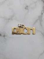  14K YG "Rich" w/ Dia. Accent Charm