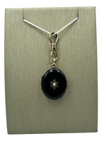  14K Yellow Gold Enamel & Seed Pearl Locket with damage 