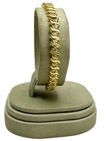  14K Yellow Gold S Link Diamond Tennis Bracelet 