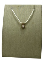  14K Yellow Gold Princess Cut Diamond Solitaire Pendant