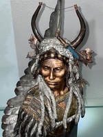 C.A.Pardell "Esteemed Warrior" Mixed Media Sculpture