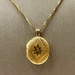  14K Yellow Gold Box & Chain with Oval Engraved Locket