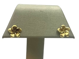  14K Yellow Gold Flower Earrings