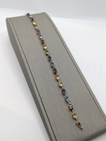  14K YG Multicolor Stone Bracelet