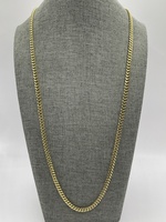 14K Yellow Gold Curb Link Chain 26"