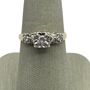  14K Two-tone Vintage Diamond Ring
