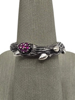  925 Sterling Silver Stephen Dweck Fortuna Branch Pink Sapphire Ring 