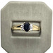  14K Yellow Gold Sapphire and Diamond Ring