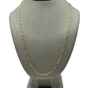  18K Yellow Gold Diamond Link Chain 15"