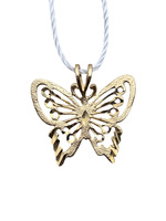  14K Yellow Gold Butterfly Pendant