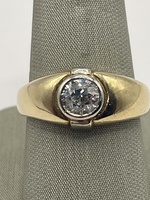  14K Two-tone Old Mine Cut Diamond Approx .65carat Ring