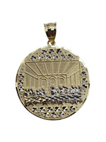  14K Two-tone "The Last Supper" Round Pendant