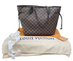 LOUIS VUITTON Neverfull MM Shoulder Tote Bag