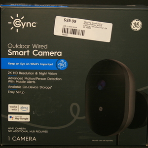 GE Cync Outdoor Wired Smart Camera camodwd3mw1-1P