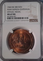 NGC Pony Express Centennial Official Medal