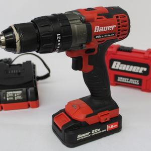 Cordless Bauer 20volt Drill Battery charger and Bit set