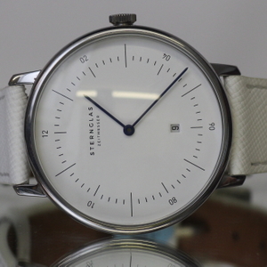 Sternglass Zeitmesser Edelstahl White dial with white 