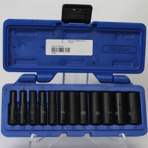 Cornwell Tools Blue Power 1/4" Drive Deep Metric Impact Socket Set Case CBPI1LM