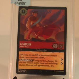 2023 DISNEY LORCANA EN 1 ALADDIN FOIL #104 GEM MT 10 