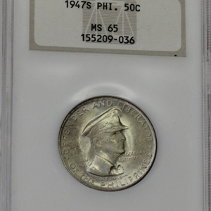 1947-D Philippines 50C NGC MS65