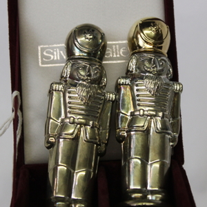 Godinger Silver Art Co Silver Plate Nutcracker Soldier Salt & Pepper Shakers