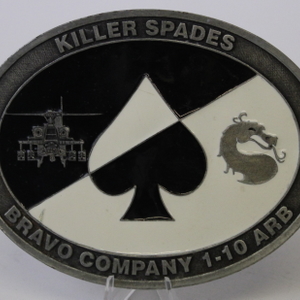 Killer Spades Belt Buckle Bravo Company 1-10 ARB