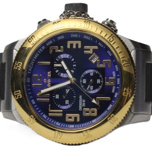Men's Invicta Russian 1959 Diver Model 15555 Chronograph Gold Bezel Blue Face