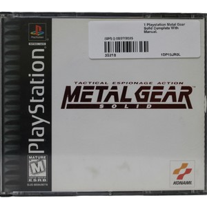 Metal Gear Solid (Sony PlayStation One, 1998) w/manual