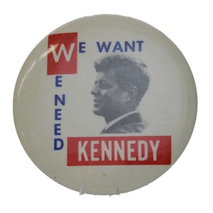 Vintage Political Campaign Pins/Buttons John F. Kennedy