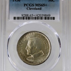 1936 Cleveland Commemorative Half Dollar PCGS MS65