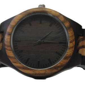 Bewell Men's Hand Crafted Wooden 44mm Watch w/date
