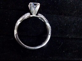  Engagement Ring! White Gold 14K .80 Center Stone diamond.
