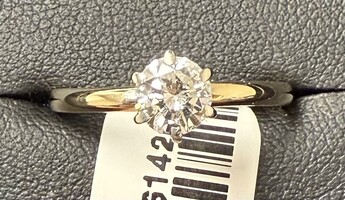 Ring 14kt 1.88G sz7 Solitaire Diamond Ring 