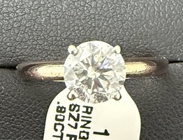 Ring 14kt 2.46G sz7 Rose Gold .90cttw Diamond 