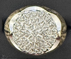 Ring 10kt 10.39G sz10 Diamond Cluster ring 