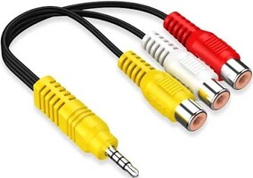 3.5MM VIDEO TO RCA AUDIO/VIDEO 6FT