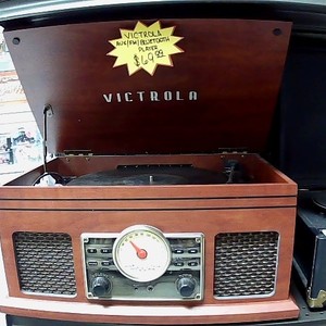 Victrola VTA-260B 4 in 1 Record Player, AM/FM, Bluetooth and AUX