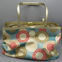 COACH SATIN MULTI-COLOR SIGNATURE