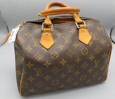 LOUIS VUITTON SPEEDY25  SMALL DARK BROWN SIGNATURE HAND BAG