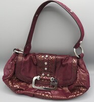 GUESS PURSE REPTILE SKIN DESIGN (MAROON)