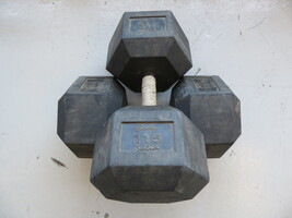 BODY SOLID SET OF 115lb DUMBBELLS