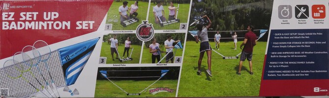 MD SPORTS EZ SETUP BADMINTON SET