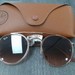 RAY BAN ROUND BRIDGE ROSE GOLD SUNGLASSES RB3647-N