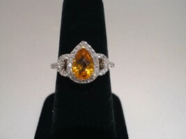  14kt Orange Colored Stone Ring