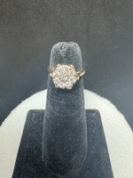  14kt Yellow Gold Diamond Cluster