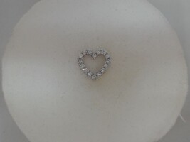  14KT GOLD MOISSINITE HEART